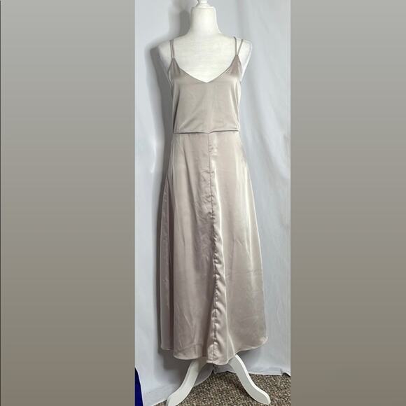 Mod ref silver strappy back midi slip dress - Picture 2 of 8